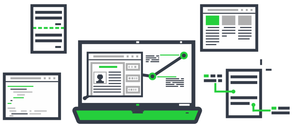 Illustration showing software integrations